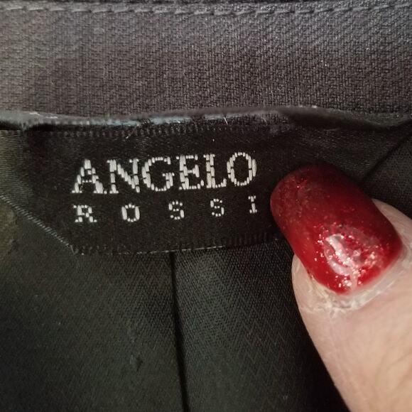 Angelo Rossi Black Hand Tailored Micro Tech Blazer Sport Coat Jacket Size 40 R - Picture 9 of 14